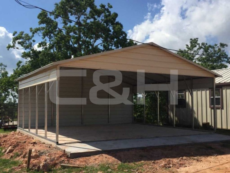 A-FRAME CARPORT 24W x 26L x 7H