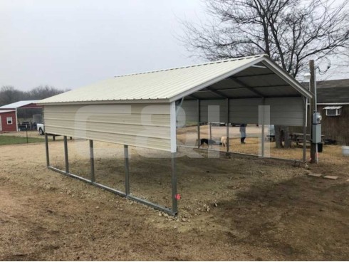 VERTICAL ROOF CARPORT 18W x 21L x 6H