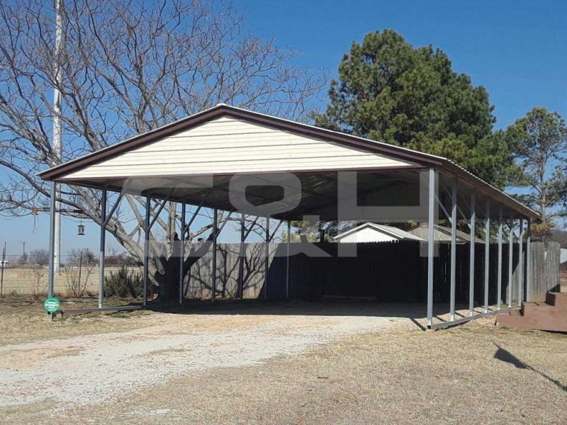 VERTICAL ROOF CARPORT 24W x 36L x 8H