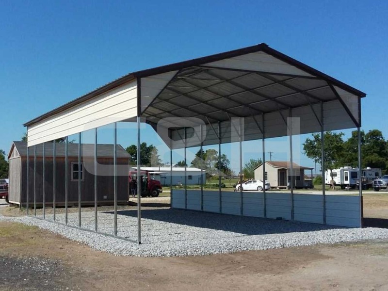 VERTICAL ROOF CARPORT 24W x 41L x 12H