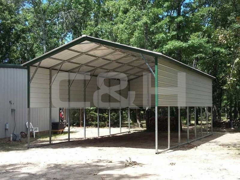 VERTICAL ROOF CARPORT 20W x 36L x 10H