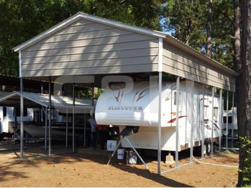 VERTICAL ROOF CARPORT 18W x 36L x 12H