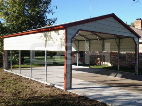 VERTICAL ROOF CARPORT 22W x 26L x 8H