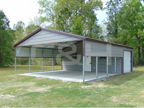 VERTICAL ROOF CARPORT 22W x 31L x 8H