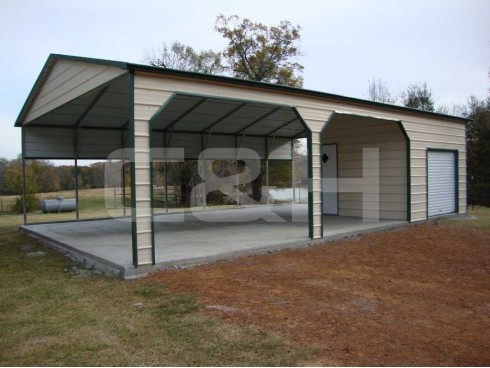 A-FRAME CARPORT 24W x 36L x 9H