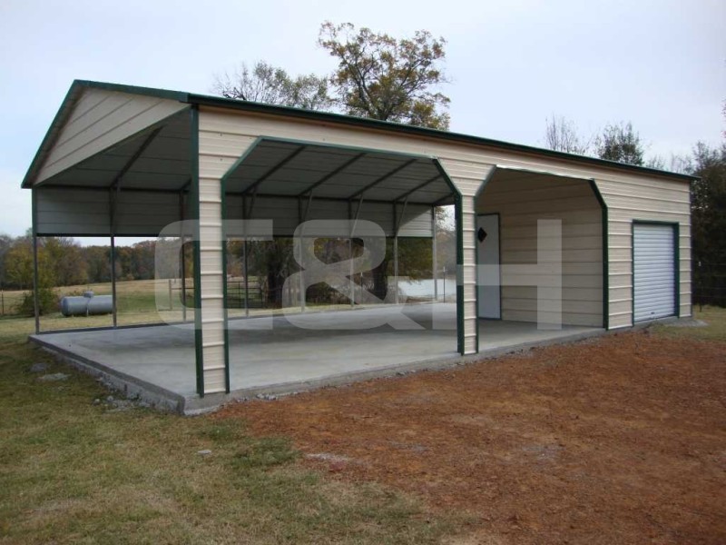 A-FRAME CARPORT 24W x 36L x 9H