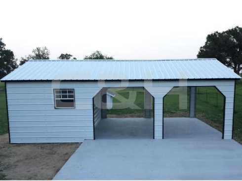 VERTICAL ROOF CARPORT 22W x 31L x 8H