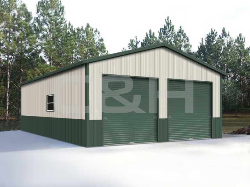 VERTICAL ROOF GARAGE 24W x 41L x 12H