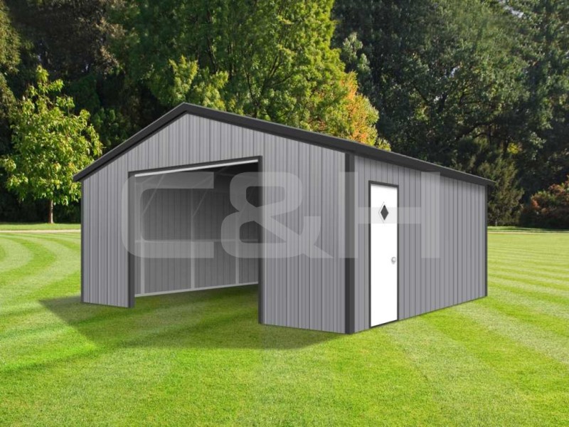 VERTICAL ROOF GARAGE 18W x 21L x 8H