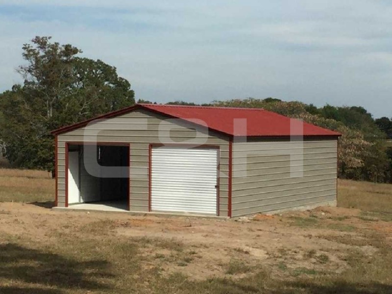 VERTICAL ROOF GARAGE 22W x 21L x 9H