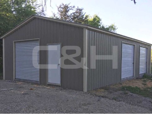 VERTICAL ROOF GARAGE 22W x 36L x 9H