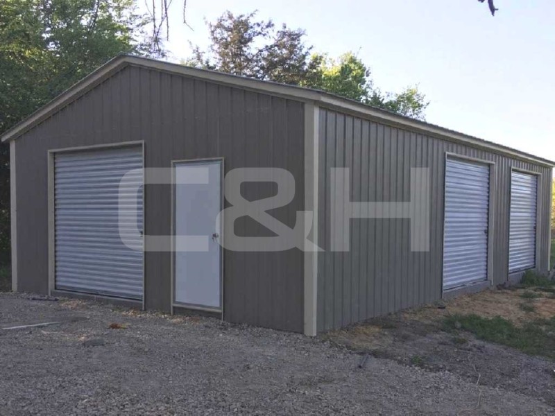 VERTICAL ROOF GARAGE 22W x 36L x 9H