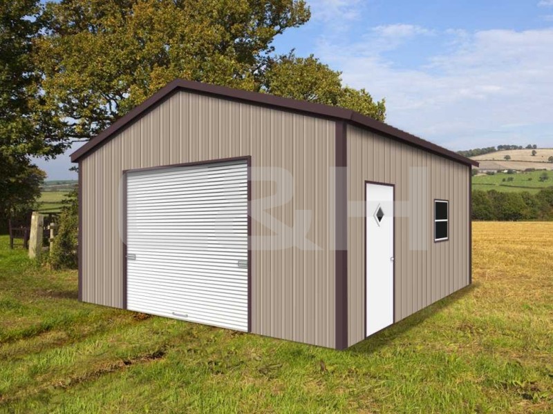 VERTICAL ROOF GARAGE 18W x 26L x 9H